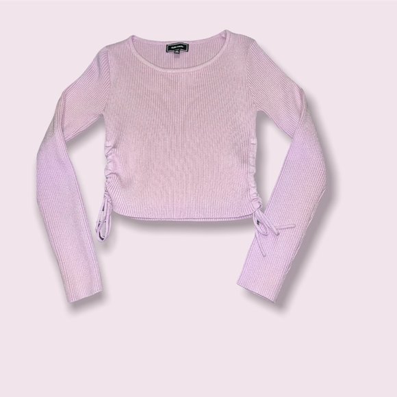 Long Sleeve Top with Side Ties - Picture 1 of 3